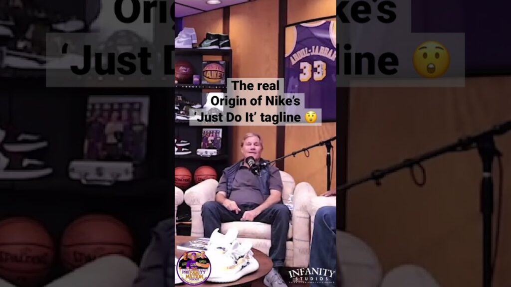 Man explains the true origin of Nike's 'Just Do It' tagline on a podcast.