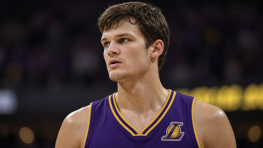 Walker Kessler in Lakers jersey with team logo